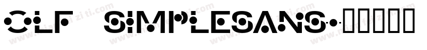 OLF simplesans字体转换